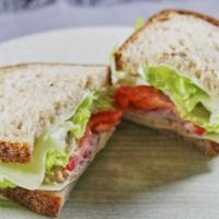 BLT · Bacon, lettuce, tomato, & mayo on sliced toast