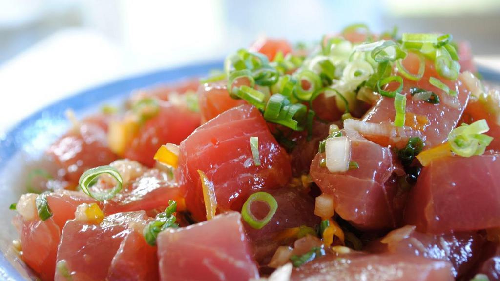 Poke by the # (8 scoops) · 8 scoops of POKE.   Specify which type of protein you would like (ahi tuna, shrimp, spicy tuna, spicy scallop, salmon, albacore tuna, hamachi, octopus).