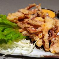 GESO Karaage · Deep fried squid tentacles.