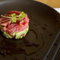 Tuna Tartare Dome · Tuna Tartare Wrapped In Avocado Slices And Drizzled With Spicy Mayo And Eel Sauce. spicy