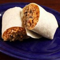 Regular Burrito · Your choice of meat, rice, beans, and salsa.