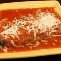 Chile Relleno · Served with rice beans salad flour or tortillas sour cream and guacamole.