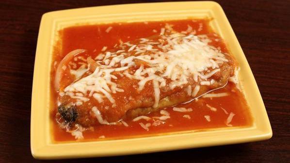 Chile Relleno · Served with rice beans salad flour or tortillas sour cream and guacamole.