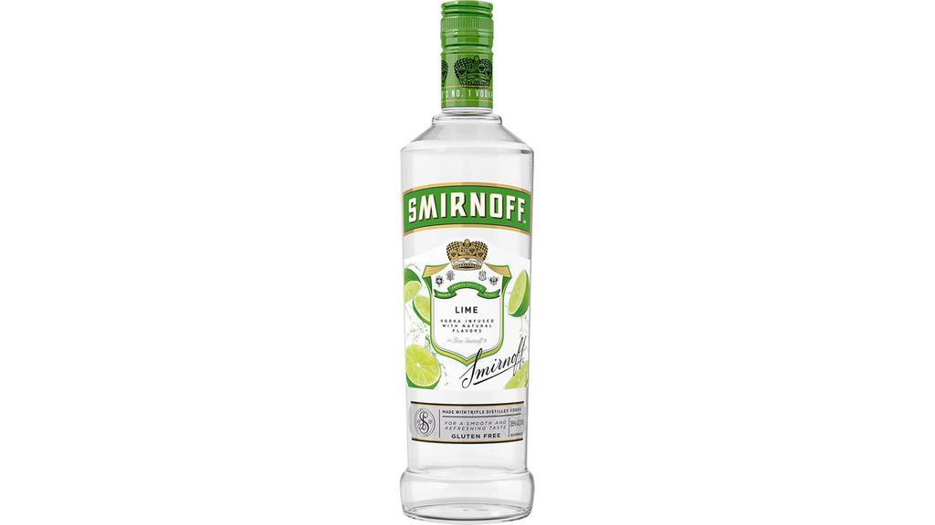 Smirnoff Lime Vodka (750 Ml) · Smirnoff Lime is infused with a natural lime flavor for a refreshing citrus taste. Simply mix with soda water, cranberry juice or orange juice for a quick & easy cocktail. Smirnoff Lime is Kosher Certified and gluten free.
