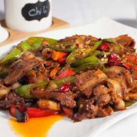 F5. Spicy Twice Cooked Pork 川味回锅肉 · 