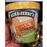 Milk & Cookies Ben & Jerry's Ice Cream · Delicious cold ice cream with milk and cookies.