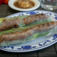 Grilled Beef Spring Rolls (2) · Dish includes peanuts. Grilled beef wrapped with onions  wrapped in rice paper with vermicel...