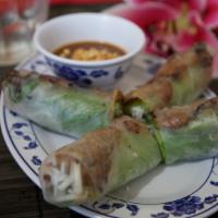 11. Grilled Pork & Shrimp Fresh Spring Rolls (2) · Dish includes peanuts. Grilled pork with steamed shrimp wrapped in rice paper with vermicell...