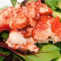 Lobster Salad · Mix green salad with lobster, tomato, cucumber, onion, carrot