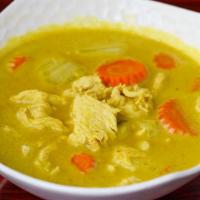 Gang Ga-Ree (Yellow Curry) · Gluten free. Yellow curry with potatoes and carrots and choice of sliced chicken, beef, or p...