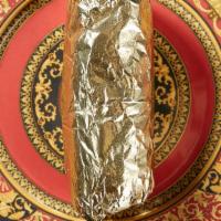Bean & Cheese Burrito Large · 13 inch Flour Tortilla, Refried Beans or Mayocoba Beans, Jack Cheese, Onions