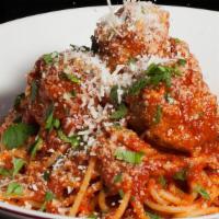 Spaghetti & Meatballs · joe's meatballs, classic meat sauce, parmesan