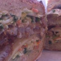 Fried Fish  · Fried fish with spicy coleslaw on a french roll