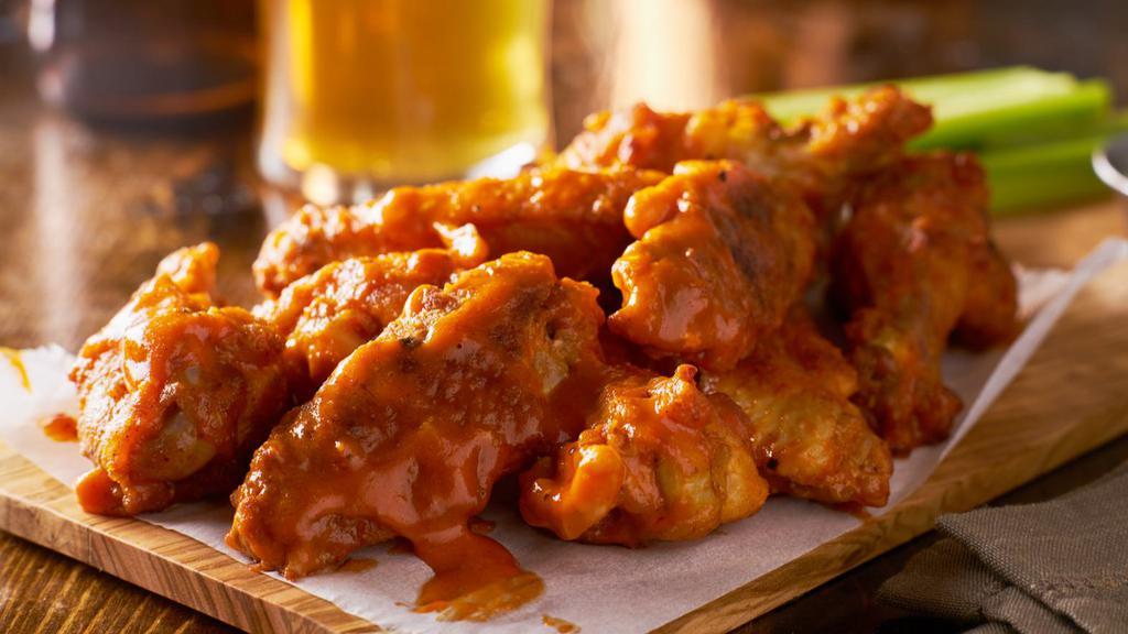 Buffalo + Regular Krispy Chicken Wings · Looking to go half? Try our regular deep-fried crispy chicken wings and our spicy Buffalo sauce wings.