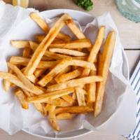 Fries · Deep-fried golden crispy french fries.