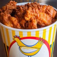 Bucket of Chicken. · All boneless thigh. Feeds 3-4. Can be ordered Nashville spicy, or southern style (not spicy).