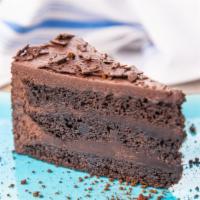 Chesse Chocolate Cake · Mildly warmed soft chocolate cake.
