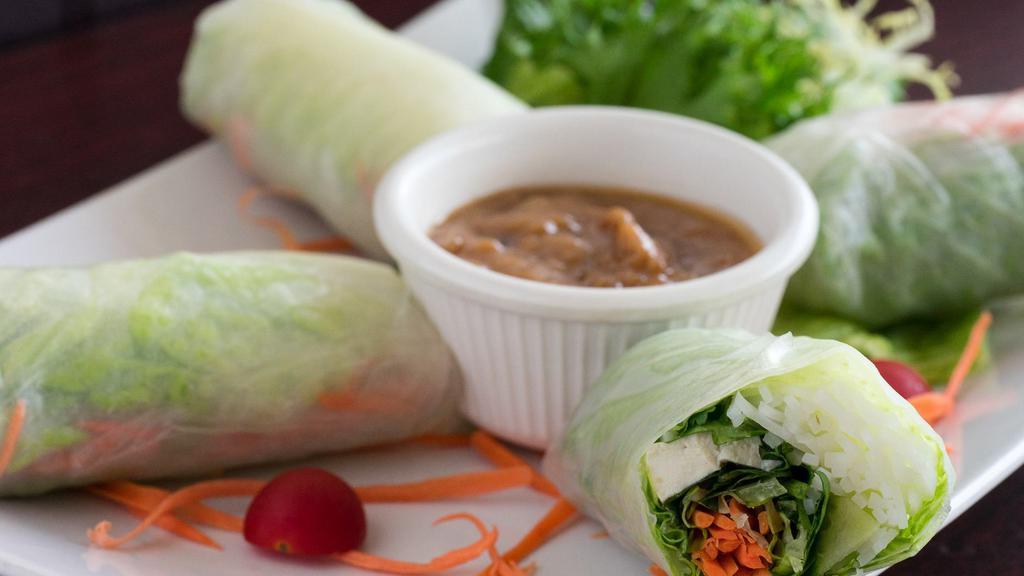 Fresh Roll · Fresh tofu or prawns, carrot, cucumber, Thai noodle, mint and mix salad wrapped in rice paper. Served with sweet peanut sauce.