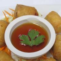 3. Po Pia Tod · Deep-fried rice-paper spring rolls, stuffed with cabbage, taro, carrot, and crystal bean thr...