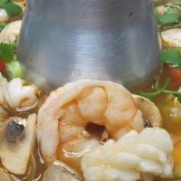 19. Po Tak · Seafood delight. Fish, prawns, mussels, and calamari in a lime juice hot-n-sour broth with m...
