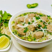 Phở Bò Viên · Beef Meatball Rice Noodle Soup