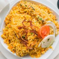 Chicken Biryani · Spicy. Basmati rice cooked with chicken and herbs.