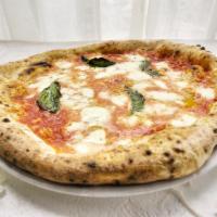 Margherita Pizza · San Marzano tomato, fior di latte mozzarella, Parmigiano Reggiano, basil