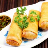 Egg Rolls (3 pieces) · Vegetarian served with our special sauce.