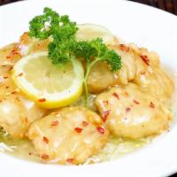 Lemon Chicken/Shrimp · With house-made honey lemon sauce.