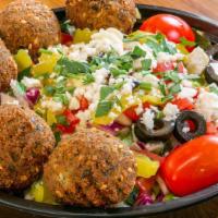 Falafel Salad (Choice of Protein Optional) · 