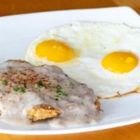 Farmer's Fried Steak · Country-style fried steak smothered in sausage gravy plus two eggs any style, breakfast pota...