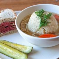 Downtown Special * · 1/2 sandwich and matzo ball soup: choose from a pastrami, corned beef (3oz) or trout salad s...