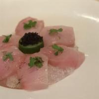 Mare Island · New. Seared butterfish, garlic salt served with black truffle oil and wasabi tobiko.