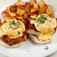 Fried Chicken Benedict · Two Poached Eggs, Hollandaise Sauce On Toasted English Muffin 

Served with choice of choice...