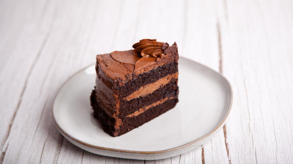 Chocolate Cake · Moist, dark chocolate cake with rich chocolate frosting.