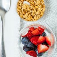 Yogurt Parfait (9 oz.) · Greek yogurt, fresh mixed berries and granola.