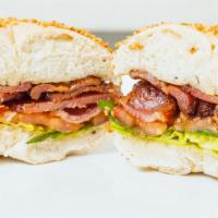 Basil BLT Sandwich · Bacon, lettuce, tomato, mayo, fresh basil leaves.