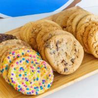 Cookies All Around Me · An assortment of 28 of our most popular cookies including Chocolate Chip, CREAMfetti, Snicke...
