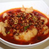 31. Szechuan Boiled Fish Filet   水煮鱼片 · Spicy.