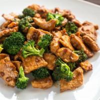 Broccoli Chicken · Stir fried broccoli and Asian marinated chicken.