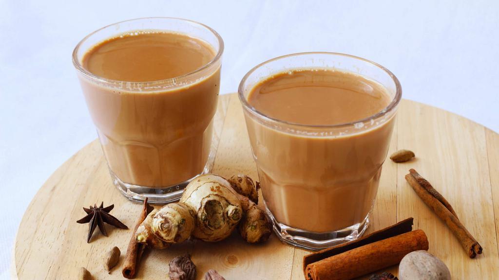 MASALA CHAI/TEA* · Indian Masala chai is a tea beverage prepared by boiling black tea in milk and water with a mixture of aromatic spices and ginger.