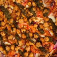 Cholay ( Garbanzo Beans) · Masala Sauce , Shredded Mozzarella Cheese, Garlic, Sliced red Onions,, Sliced Tomatoes, Swee...