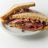 Hot Pastrami · 6 oz. of hot pastrami and grilled red onion on rye bread with deli mustard