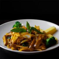 Mango Tofu · Marinated tofu with soy sauce, white pepper, basil, onions, sambal chili and mango puree. Ga...