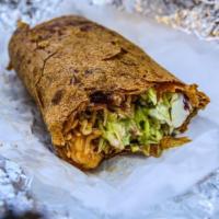 Super Burrito · Whole beans, Mexican rice, jack cheese, sour cream and guacamole. SELECT 