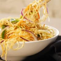 Hakka Noodles · Thin eggless noodle and shredded vegetables, napa, celery.