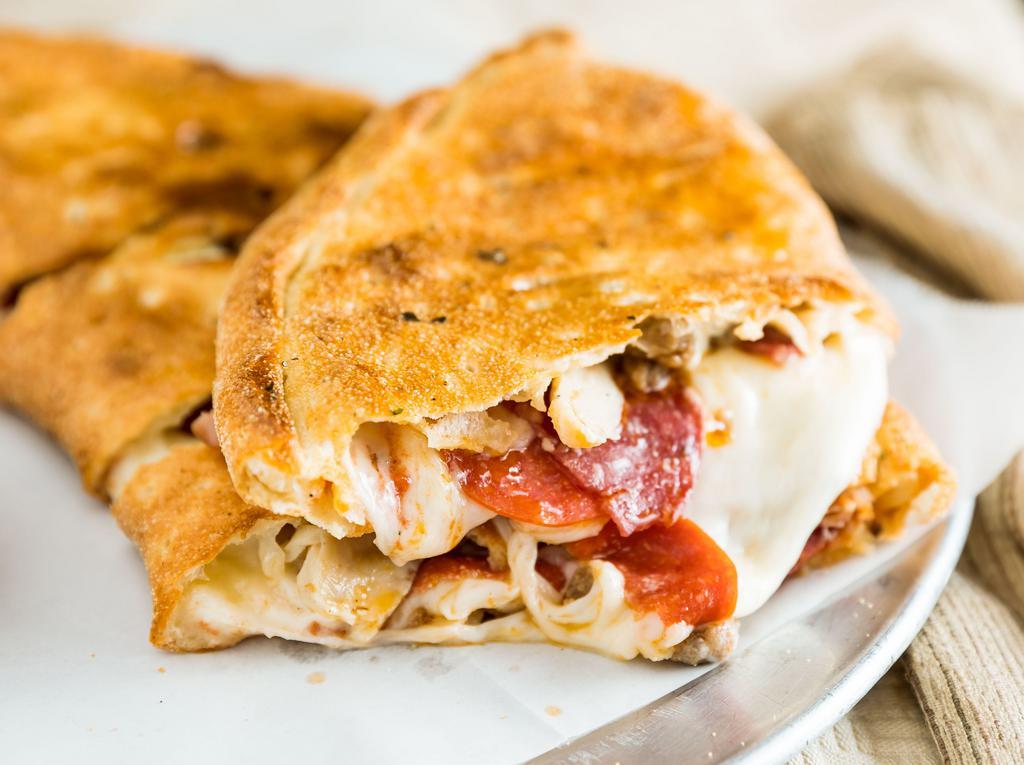 Create Your Own Calzone (Personal) · Start with our delicious cheese calzone, mozzarella cheese and our house sauce. Add toppings to the 