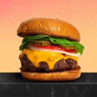 Cheesy But Grate Burger · Taste the American Dream with our juicy American beef patty cooked medium and served on grid...