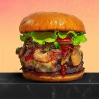 Somebody Smokin' BBQ Burger · Get some BBQ on with our juicy beef patty cooked medium and topped with aged white cheddar, ...