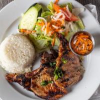 26. Grilled Pork Chop Plate · Suon nuong.